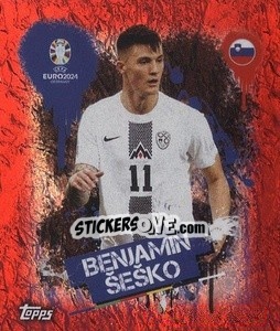 Sticker Benjamin Šeško - UEFA Euro 2024. Swiss Edition n. SVN3 - Panini