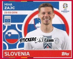 Sticker Miha Zajc - UEFA Euro 2024. Swiss Edition n. SVN13 - Panini