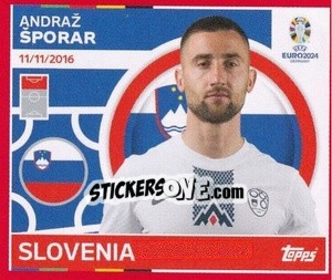 Sticker Andraž Šporar - UEFA Euro 2024. Swiss Edition n. SVN20 - Panini