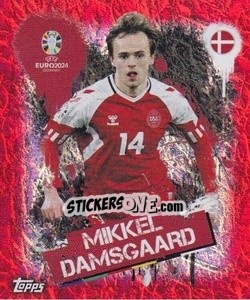 Sticker Mikkel Damsgaard - UEFA Euro 2024. Swiss Edition n. DEN3 - Panini