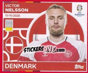 Sticker Victor Nelsson - UEFA Euro 2024. Swiss Edition n. DEN6 - Panini