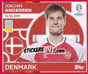 Sticker Joachim Andersen - UEFA Euro 2024. Swiss Edition n. DEN7 - Panini