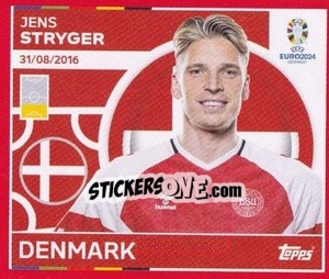 Sticker Jens Stryger - UEFA Euro 2024. Swiss Edition n. DEN9 - Panini