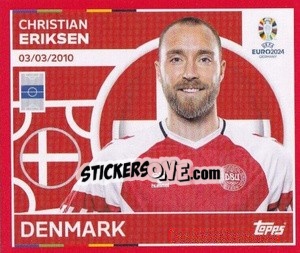 Sticker Christian Eriksen - UEFA Euro 2024. Swiss Edition n. DEN13 - Panini
