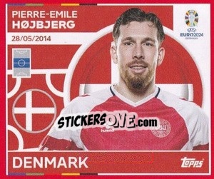 Sticker Pierre-Emile Hojbjerg - UEFA Euro 2024. Swiss Edition n. DEN16 - Panini
