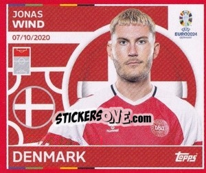 Sticker Jonas Wind - UEFA Euro 2024. Swiss Edition n. DEN18 - Panini