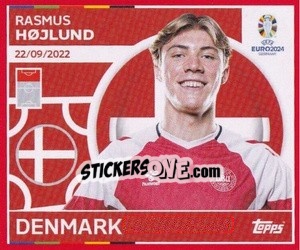 Sticker Rasmus Højlund - UEFA Euro 2024. Swiss Edition n. DEN21 - Panini