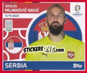 Sticker Vanja Milinković-Savić - UEFA Euro 2024. Swiss Edition n. SRB4 - Panini