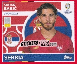 Sticker Srđan Babić - UEFA Euro 2024. Swiss Edition n. SRB10 - Panini