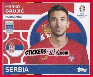 Sticker Marko Grujić - UEFA Euro 2024. Swiss Edition n. SRB14 - Panini