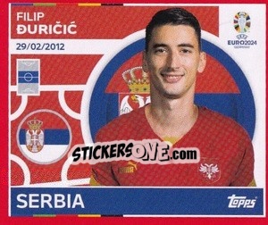 Sticker Filip Đuričić - UEFA Euro 2024. Swiss Edition n. SRB16 - Panini