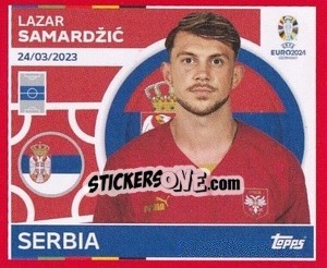 Sticker Lazar Samardžić - UEFA Euro 2024. Swiss Edition n. SRB17 - Panini