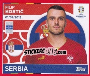 Sticker Filip Kostić - UEFA Euro 2024. Swiss Edition n. SRB18 - Panini