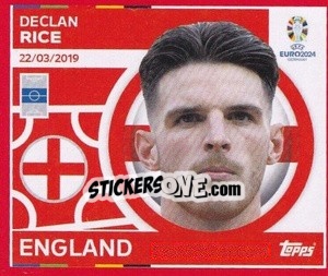 Sticker Declan Rice - UEFA Euro 2024. Swiss Edition n. ENG14 - Panini
