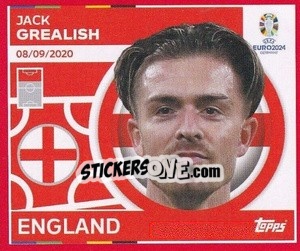 Sticker Jack Grealish - UEFA Euro 2024. Swiss Edition n. ENG19 - Panini