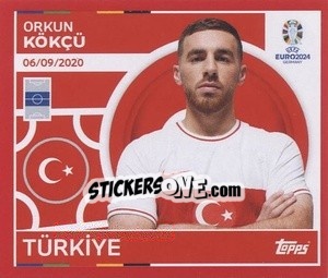 Sticker Orkun Kökçü - UEFA Euro 2024. Swiss Edition n. TUR17 - Panini