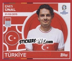 Sticker Enes Ünal - UEFA Euro 2024. Swiss Edition n. TUR20 - Panini