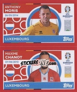 Sticker Anthony Moris / Maxime Chanot - UEFA Euro 2024. Swiss Edition n. LUX2-3 - Panini