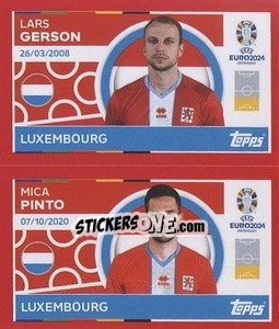 Sticker Lars Gerson / Mica Pinto - UEFA Euro 2024. Swiss Edition n. LUX4-5 - Panini