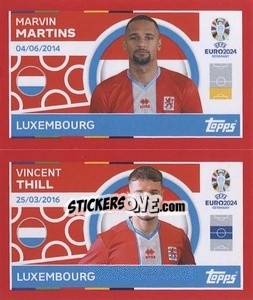 Sticker Marvin Martins / Vincent Thill - UEFA Euro 2024. Swiss Edition n. LUX8-9 - Panini