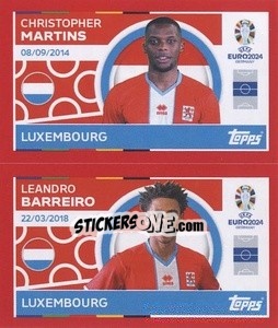 Sticker Christopher Martins / Leandro Barreiro - UEFA Euro 2024. Swiss Edition n. LUX10-11 - Panini