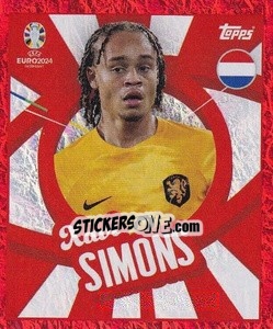 Sticker Xavi Simons - UEFA Euro 2024. Swiss Edition n. NED-PTW - Panini
