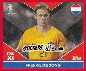 Cromo Frenkie de Jong - UEFA Euro 2024. Swiss Edition n. NED-TOP1 - Panini