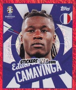Sticker Eduardo Camavinga - UEFA Euro 2024. Swiss Edition n. FRA-PTW - Panini