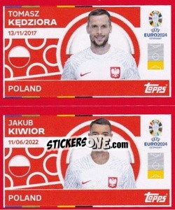 Sticker Tomasz Kędziora / Jakub Kiwior - UEFA Euro 2024. Swiss Edition n. POL6-7 - Panini