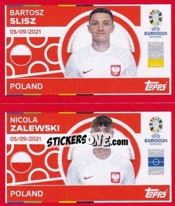 Sticker Bartosz / Nicola Zalewski - UEFA Euro 2024. Swiss Edition n. POL8-9 - Panini