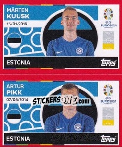Sticker Märten Kuusk / Artur Pikk - UEFA Euro 2024. Swiss Edition n. EST4-5 - Panini
