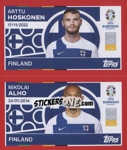 Sticker Arttu Hoskonen / Nikolai Alho - UEFA Euro 2024. Swiss Edition n. FIN4-5 - Panini