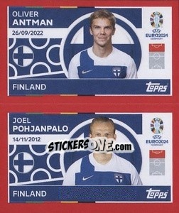 Sticker Oliver Antman / Joel Pohjanpalo - UEFA Euro 2024. Swiss Edition n. FIN12-13 - Panini