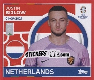 Sticker Justin Bijlow - UEFA Euro 2024. Swiss Edition n. NED4 - Panini