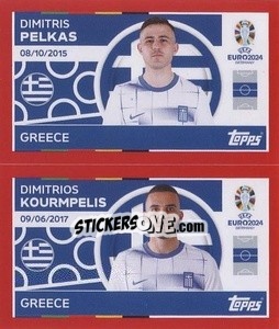 Sticker Dimitris Pelkas / Dimitrios Kourmbelis - UEFA Euro 2024. Swiss Edition n. GRE10-11 - Panini