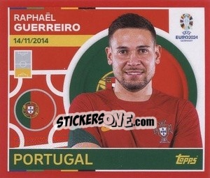 Sticker Raphaël Guerreiro - UEFA Euro 2024. Swiss Edition n. POR8 - Panini