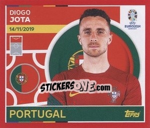 Sticker Diogo Jota - UEFA Euro 2024. Swiss Edition n. POR20 - Panini