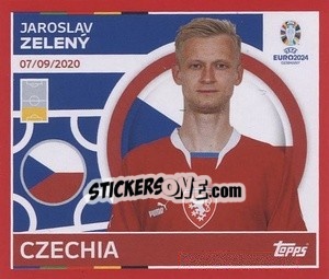 Sticker Jaroslav Zelený - UEFA Euro 2024. Swiss Edition n. CZE8 - Panini