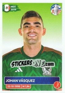 Sticker Johan Vásquez - CONMEBOL Copa América 2024. US Edition n. MEX9 - Panini