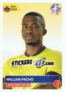Cromo Willian Pacho - CONMEBOL Copa América 2024. US Edition n. ECU8 - Panini