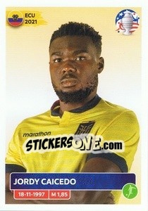 Sticker Jordy Caicedo - CONMEBOL Copa América 2024. US Edition n. ECU21 - Panini