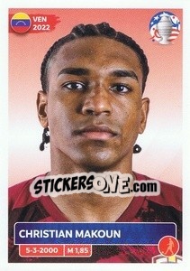 Sticker Christian Makoun - CONMEBOL Copa América 2024. US Edition n. VEN9 - Panini