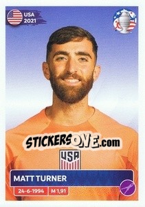 Sticker Matt Turner - CONMEBOL Copa América 2024. US Edition n. USA3 - Panini