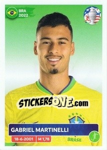 Sticker Gabriel Martinelli - CONMEBOL Copa América 2024. US Edition n. BRA21 - Panini