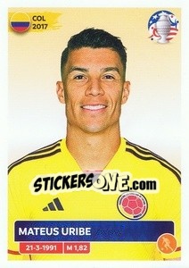Sticker Mateus Uribe - CONMEBOL Copa América 2024. US Edition n. COL15 - Panini