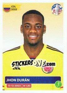 Sticker Jhon Durán - CONMEBOL Copa América 2024. US Edition n. COL19 - Panini