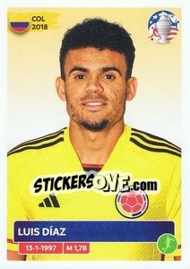 Figurina Luis Díaz - CONMEBOL Copa América 2024. US Edition - Panini