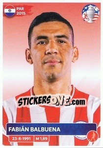 Sticker Fabián Balbuena - CONMEBOL Copa América 2024. US Edition n. PAR7 - Panini