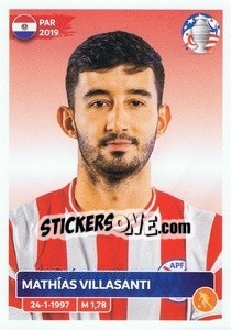 Sticker Mathías Villasanti - CONMEBOL Copa América 2024. US Edition n. PAR14 - Panini