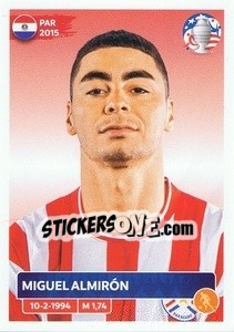 Sticker Miguel Almirón - CONMEBOL Copa América 2024. US Edition n. PAR15 - Panini